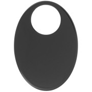45x32mm Oval opaque acrylic pendant - Black x1|raw }}