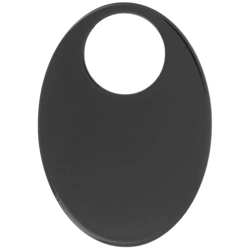 45x32mm Oval opaque acrylic pendant - Black x1