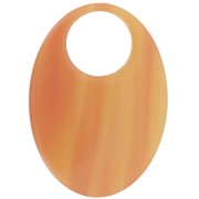 45x32mm Oval transparent acetate pendant - Marbled Fauve x1
