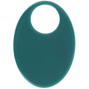 45x32mm Oval opaque acrylic pendant - Bottle green x1