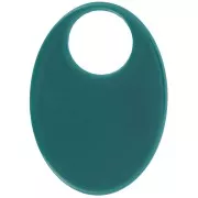 45x32mm Oval opaque acrylic pendant - Bottle green x1