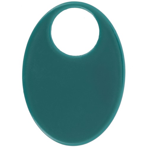 45x32mm Oval opaque acrylic pendant - Bottle green x1