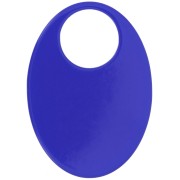 45x32mm Oval transparent acrylic pendant - Royal Blue x1