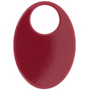 45x32mm Oval opaque acetate pendant - Burgundy x1
