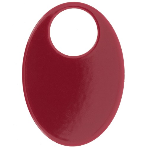 45x32mm Oval opaque acetate pendant - Burgundy x1