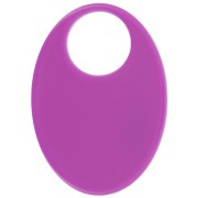 45x32mm Oval opaque acetate pendant - Magenta x1