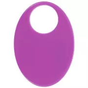45x32mm Oval opaque acetate pendant - Magenta x1