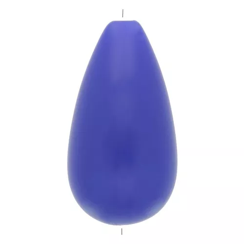 26x14mm opaque resin Pear bead - Dark blue x1