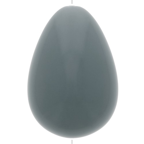 31x22mm opaque resin Pear bead - Celadon x1