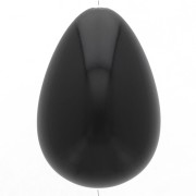31x22mm opaque resin Pear bead - Black x1|raw }}