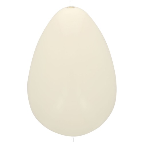 31x22mm opaque resin Pear bead - Ecru x1