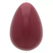 31x22mm opaque resin Pear bead - burgundy x1