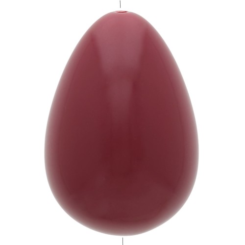 31x22mm opaque resin Pear bead - burgundy x1