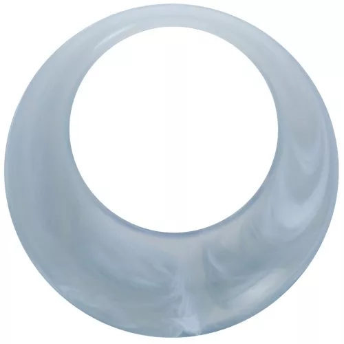 44mm Round Resin Pendant - Blue-grey marbled x1