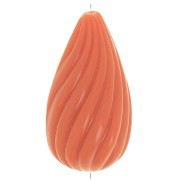 26x14mm Twisted pear bead in opaque resin - Terracotta x1