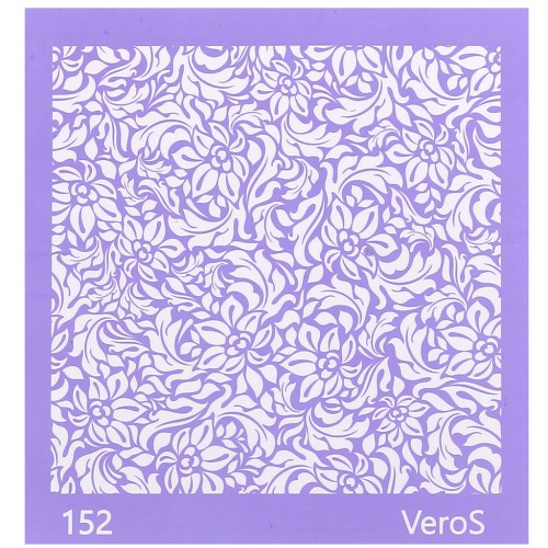 90x90mm Silk Screen VeroS for polymer clay - Floral pattern 3 n°152 x1