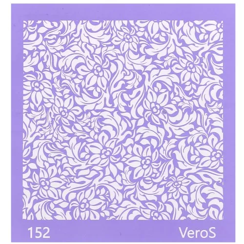 90x90mm Silk Screen VeroS for polymer clay - Floral pattern 3 n°152 x1