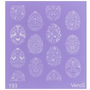 90x90mm Silk Screen VeroS for polymer clay - Flowery Easter eggs n°193