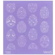 90x90mm Silk Screen VeroS for polymer clay - Flowery Easter eggs n°193