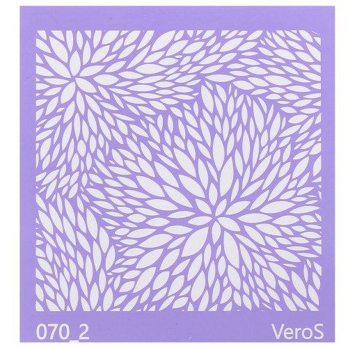 90x90mm Silk Screen VeroS for polymer clay - Flower pattern 1 n°070_2 x1