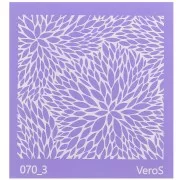 90x90mm Silk Screen VeroS for polymer clay - Flower pattern 1 n°070_3 x1