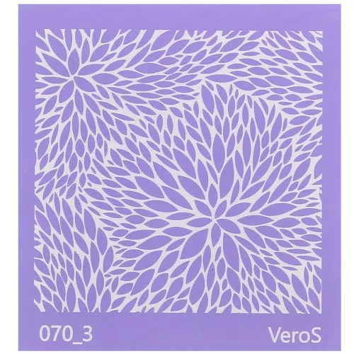 90x90mm Silk Screen VeroS for polymer clay - Flower pattern 1 n°070_3 x1