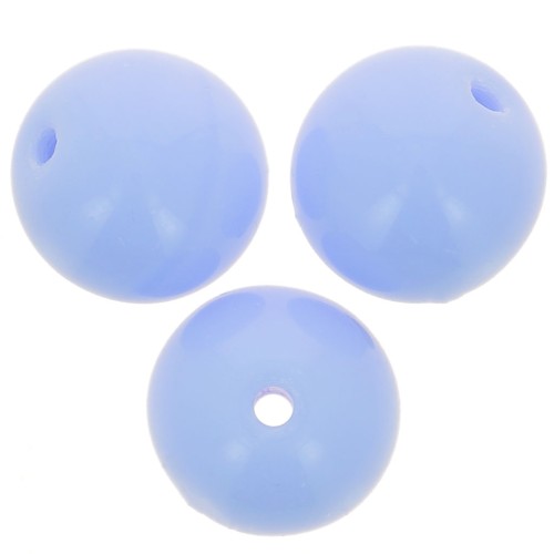 8mm Czech glass round beads - Opaque Light Blue x20