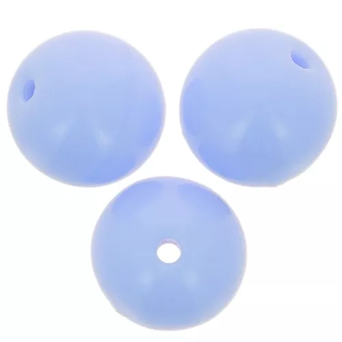 8mm Czech glass round beads - Opaque Light Blue x20