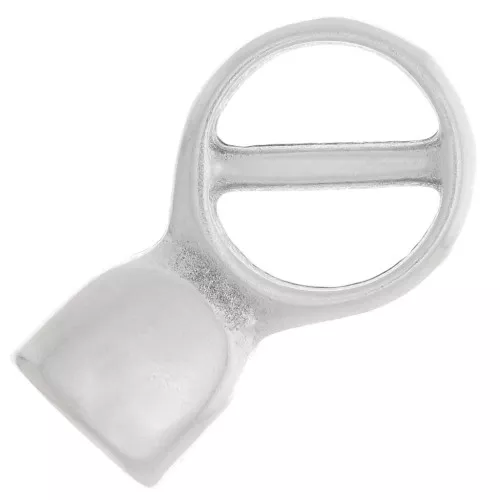 Metal buckle clasp for 5 mm flat cord - Antique fine silver plating x1