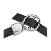 Metal buckle clasp for 5 mm flat cord - Antique fine silver plating x1