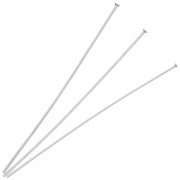 50x0,7mm Head pins - Antique fine silver veneer x20