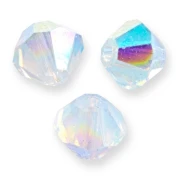 PureCrystal 5328 Crystal Bicones 4mm White Opal AB x50