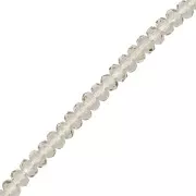 4x2.5mm Round faceted beads - Black Diamond x12.5cm