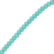 4x2.5mm Round faceted beads - Green Turquoise x12.5cm