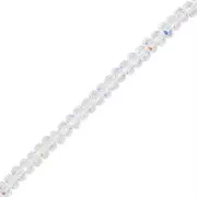 4x2.5mm Round faceted beads - Crystal AB x12.5cm