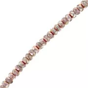 4x2.5mm Round faceted beads - Crystal Sunset x12.5cm