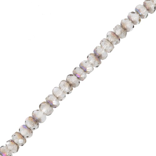 4x2.5mm Round faceted beads - Crystal Azzuro x12.5cm