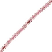 4x2.5mm Round faceted beads - Luster Rose x12.5cm|raw }}