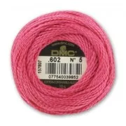 DMC cotton pearl  n°5 Rose Fuschia (602) x45m