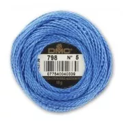DMC cotton pearl  n°5 Blue (798) x45m