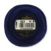DMC cotton pearl  n°5 Navy Blue (823) x45m