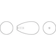 PureCrystal Half-drilled Pearl 5816 15x8mm Grey Pearl x1