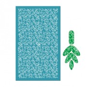 80x140mm Silk Screen for polymer clay - Leaf pattern x1