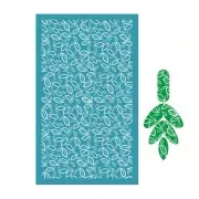 80x140mm Silk Screen for polymer clay - Leaf pattern x1