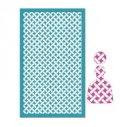 80x140mm Silk Screen for polymer clay - Wicker weave pattern x1