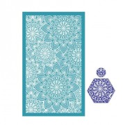 80x140mm Silk Screen for polymer clay - Mandala flower pattern x1