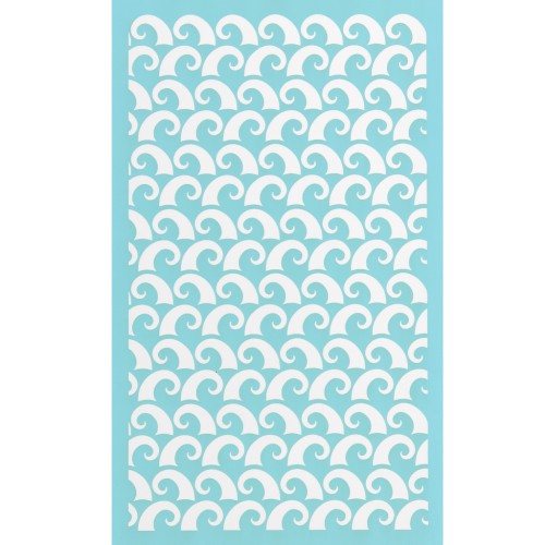 80x140mm Silk Screen for polymer clay - Wave pattern x1