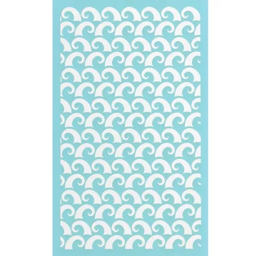 80x140mm Silk Screen for polymer clay - Wave pattern x1