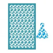 80x140mm Silk Screen for polymer clay - Wave pattern x1