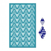 80x140mm Silk Screen for polymer clay - Triangle pattern x1